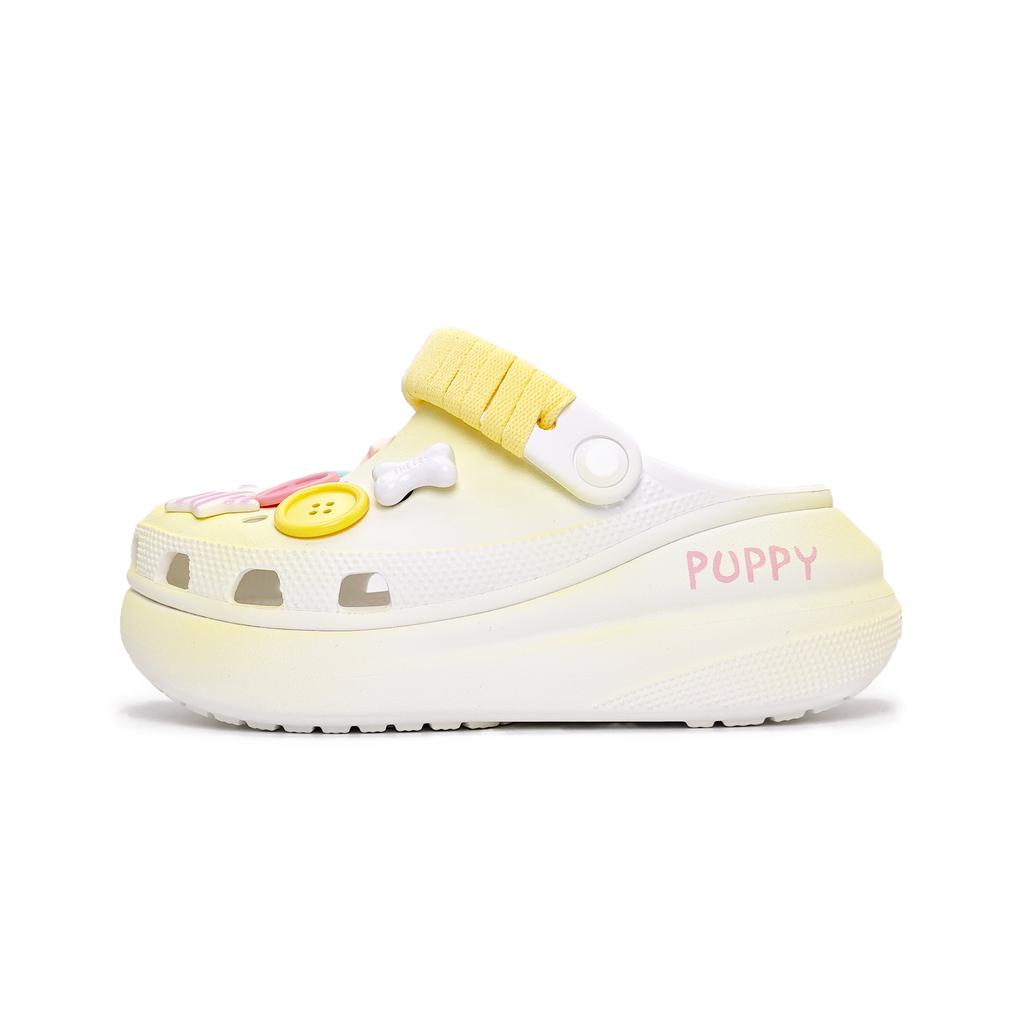 Crocs Crush Clog EVA Graffiti Decorative Buckle Commuter Comfortable Personality Simple Hole Shoes Women's Lemon Yellow