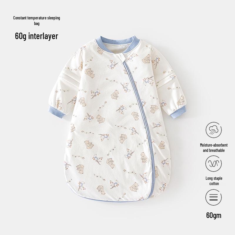 

Спальный мешок для младенцев с терморегуляцией - стеганая сезонная антиударная U-образная пижама с застежкой-молнией для новорожденных M (1-2 years)