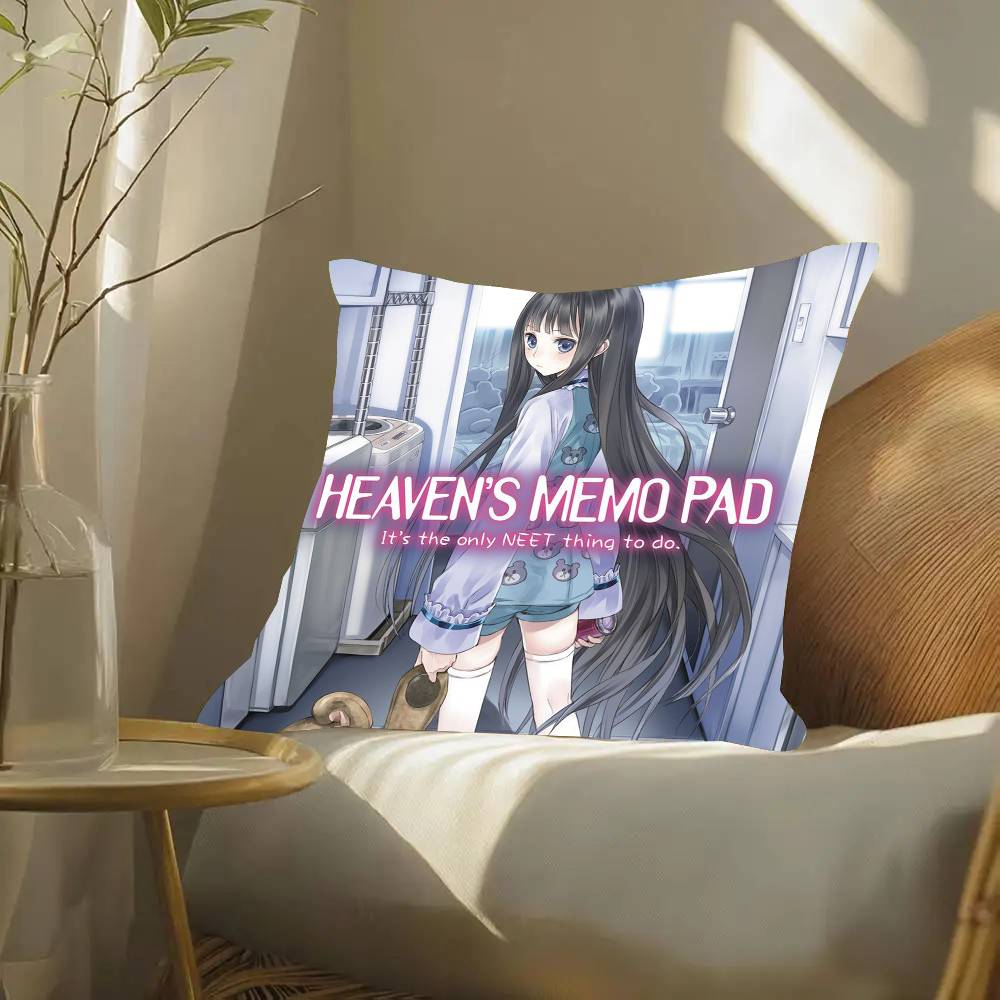 Heavens Memo Pad Anime Pillow Case Fashion Square Pillowcase Bedroom Sofa Room Ins Decoration Leisure