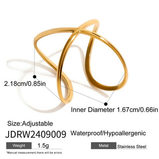 Jieding Stainless Steel European & American Exaggerated Rings - High-End Titanium Steel Jewelry with Niche Design.
