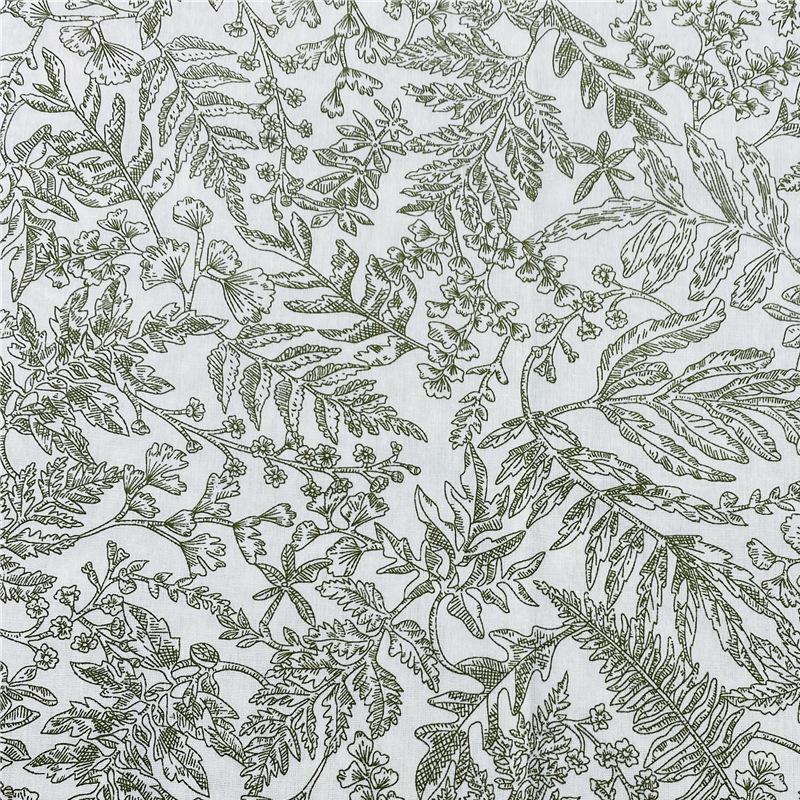 150x50cm Pure Cotton Plant Printed Fabric For Summer Women's Dresses, Shirts Curtains Bedding Handmade DIY Sewing Fabric TJ21948
