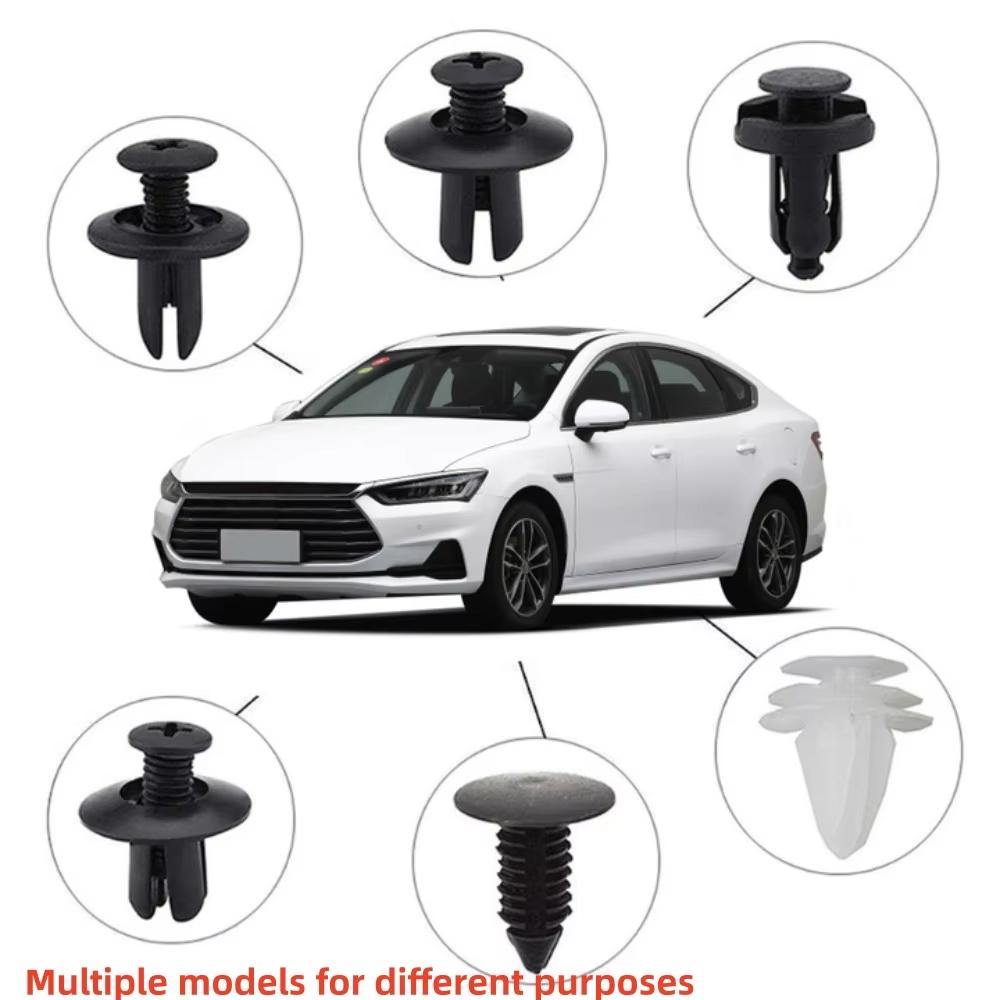 Auto Fastener Clip Mixed Kit 100pcs Set Car Body Push Retainer Pin Rivet Bumper Door Trim Panel Fastener Fender Rivet Clips Car