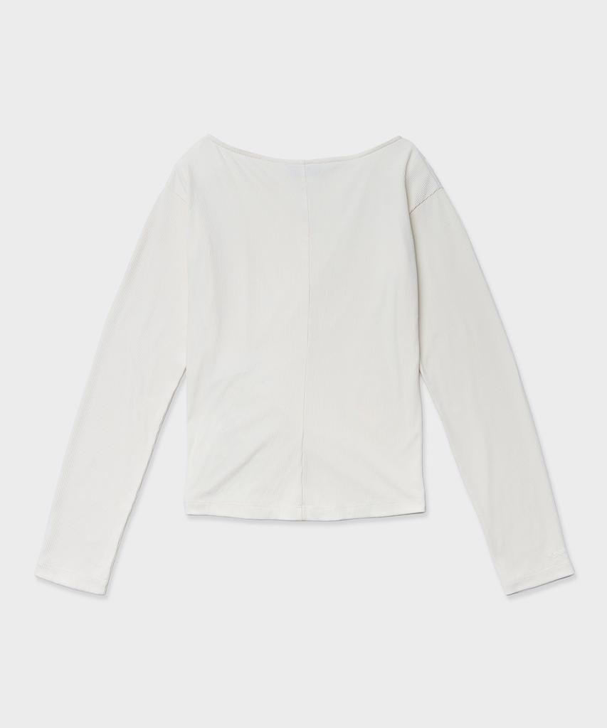 TTUDEMENT Twist Jersey Blouse_Ivory