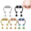 Stainless Steel Magnet Fake Nose Ring Hoop Fake Piercing Hoop Septum Rings For Women Fashion Gothic Rock Body Zircon Gifts