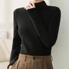 Autumn and Winter Ladies' Base Shirt Comfortable Warm Elastic Semi High Neck Base Shirt