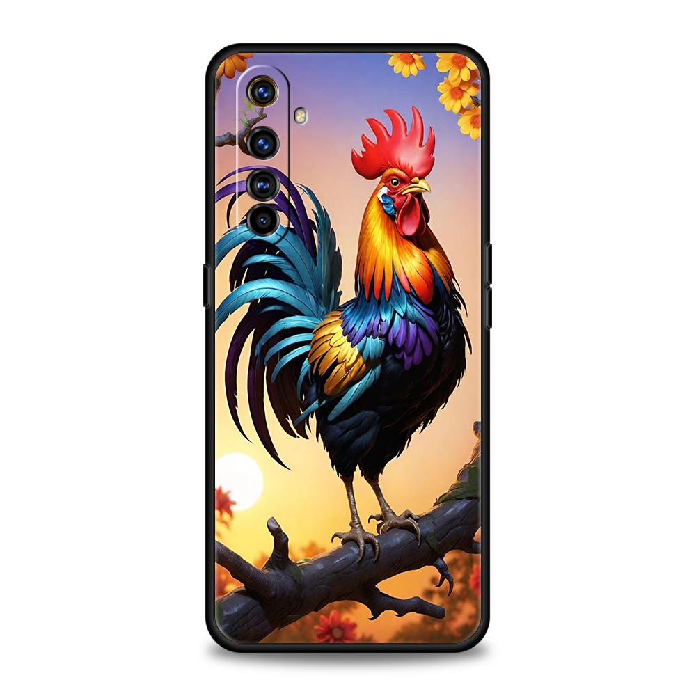 Cock Rooster Chicken Phone Case For Oppo A17 A31 A54 A57 A78 A79 A80 A98 Find X5 X6 Reno 7 8 10 11 13 F Pro 5G Soft TPU Cover