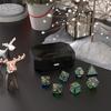 7 Pcs LED Light Electronic Dices with Charging Box Rechargable Glowing Polyhedral Dices Table Game Dices Durable