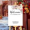 Custom Wedding Ceremony Welcome Sign: Engagement Directional Decor with Water Background