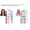 2 Folhas Cartões de Cores de Verão Paleta Dupla Face com 24 Blocos Circulares de Cores Cartões Modelo de Análise de Cores Guia de Cores Pessoais Portátil