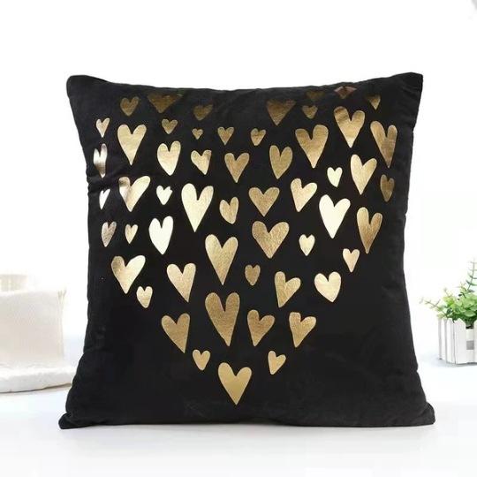 Gold-stitched Pillowcase European Classical Hot Light Luxury Home Super Soft Short Plush Sofa Cushion