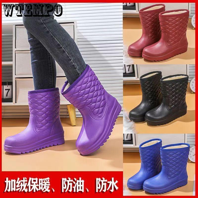 Dámské a pánské nepromokavé sněhule Teplé venkovní krátké boty Protiskluzové středně vysoké boty Zesílené a plyšové