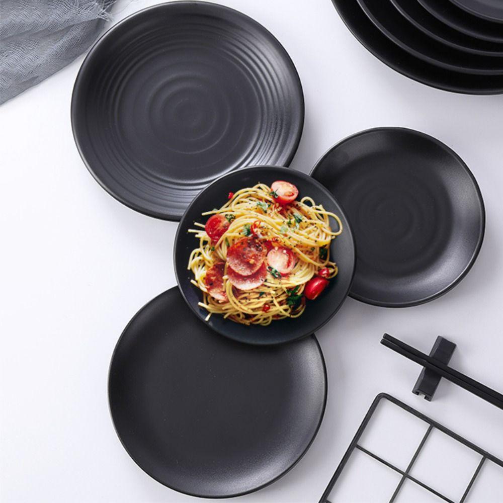 6pcs Imitation Porcelain Round Melamine Plate Japanese Style Salad Plate Sushi Dish Meal Dish  Sushi