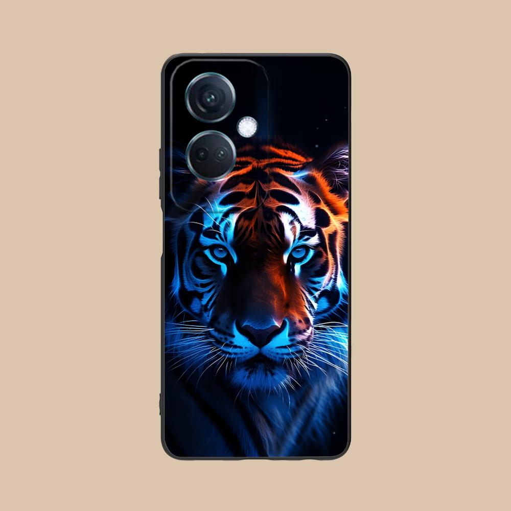Tiger Neon Mobile Cell Phone Case for OPPO Find X9 X8 X7 X6 X5 X3 X2 Plus S Pro Ultra Lite Colorful Printing Cover Cover Luxury