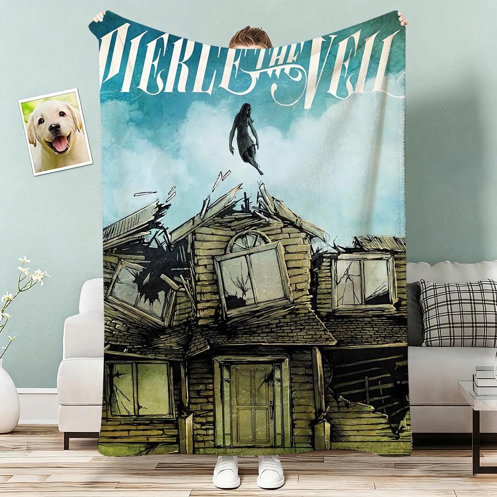 Pierce The Veil Band Collide With The Sky Throw Lightweight 240g Flannel Blanket Soft Skin-friendly for Summer Cooling 75x90cm