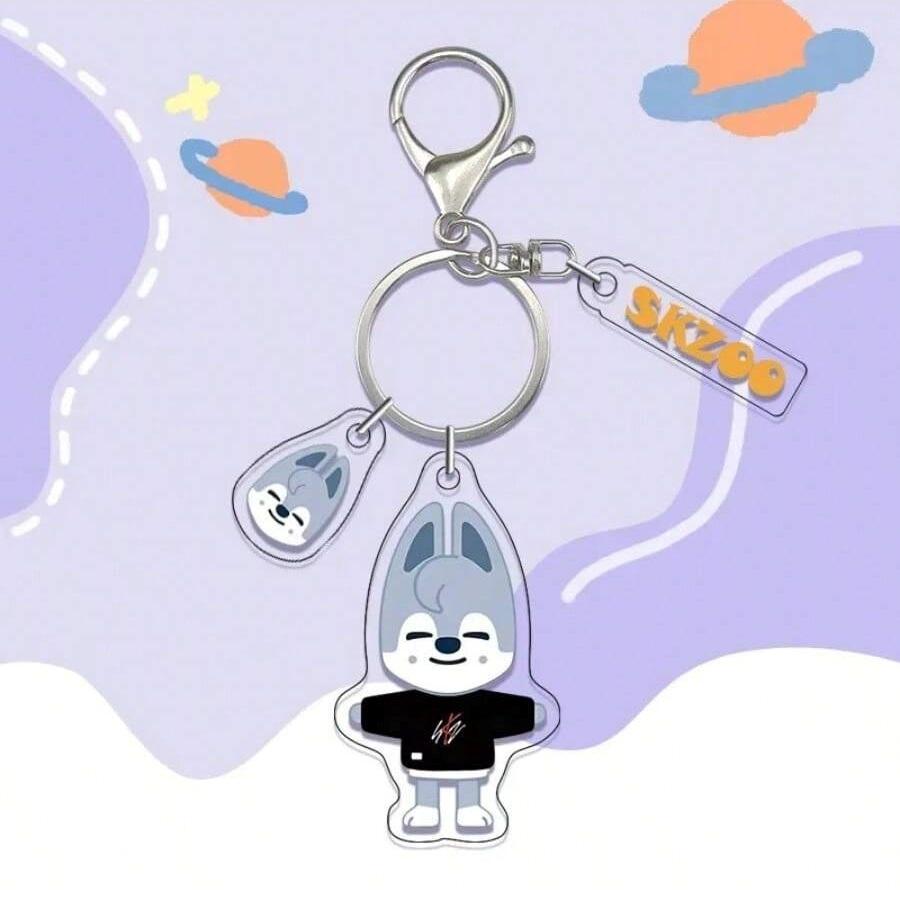 SKZ KPOP STAY peripheral keychain pendant acrylic double-sided pendant, trendy play hanging keychain pendantFan gifts