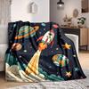 1pc Space Adventure Blanket, Lightweight Flannel Throw Blanket for Sofa, Bed, Travel, Camping, Living Room, Office, Couch031
