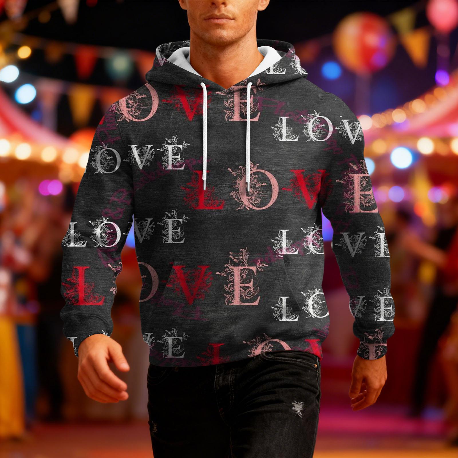 

Men s Long-Sleeve Casual Hooded Sweatshirt M