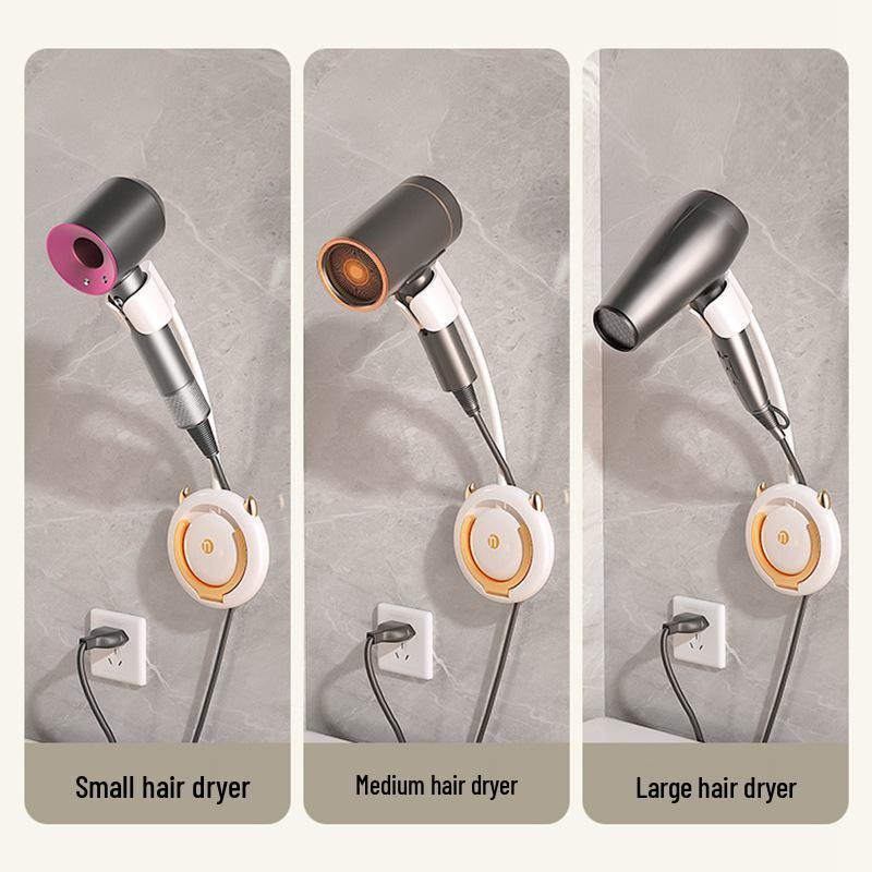 Hands-Free Hair Dryer Stand Wall-Mounted No-Drill Hair Dryer Holder
