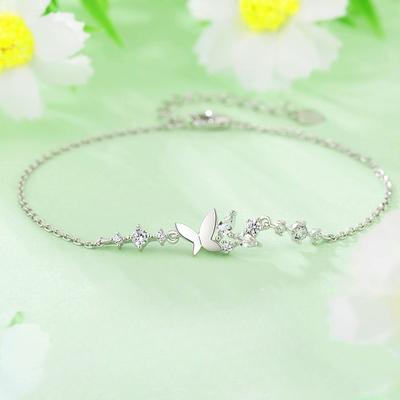 Butterfly Flower Bush Bracelet Women's Ins Fashion Versatile Bracelet New Popular Jewelry