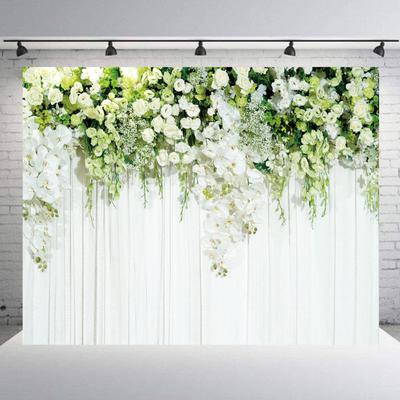 Flower Rose Backdrop Curtain Floral 3D Wedding Birthday Party Background Props