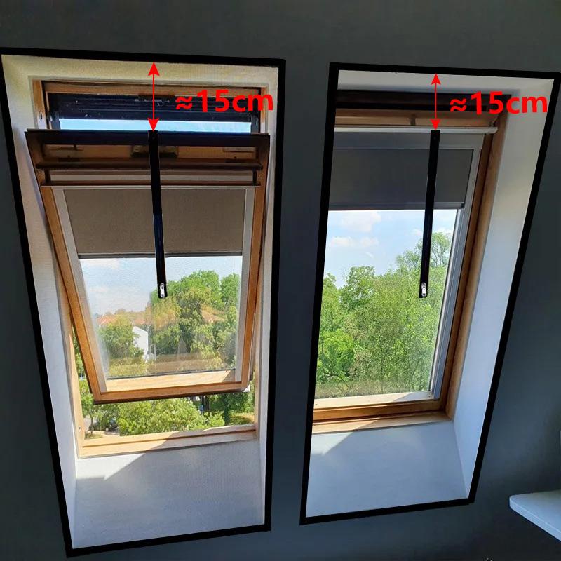 Neues Fenster-Fliegengitter mit Reißverschluss und unsichtbarem Fiberglas - Individuell anpassbare Größe Schwarzes Netz Sommer Schutz vor Mücken und Fliegen