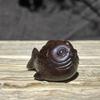 Lucky Charm Wood Carving Ornament Mini Tea Pet Cute Koi Fish Ornament  Tabletop Display