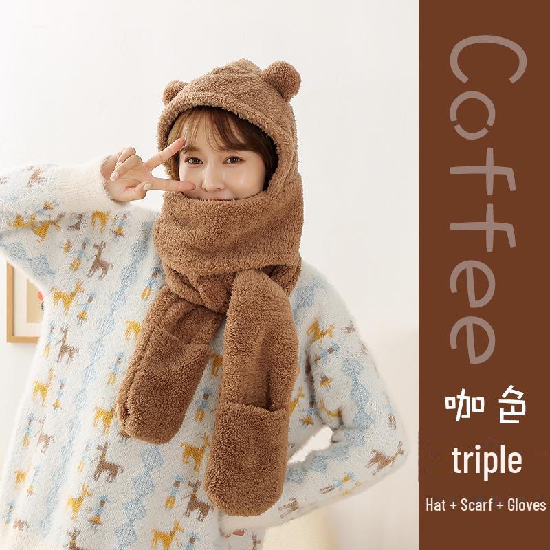 Set de Gorro de Invierno y Bufanda Doble para Mujer - Te Mantiene Caliente y Protege tus Orejas.