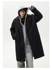 Men's Mid-Length Wool Coat - Dragon & Phoenix Design, Autumn/Winter Korean Style, Thick Windbreaker, Loose Fit, Trendy Brand Lapel Jacket.