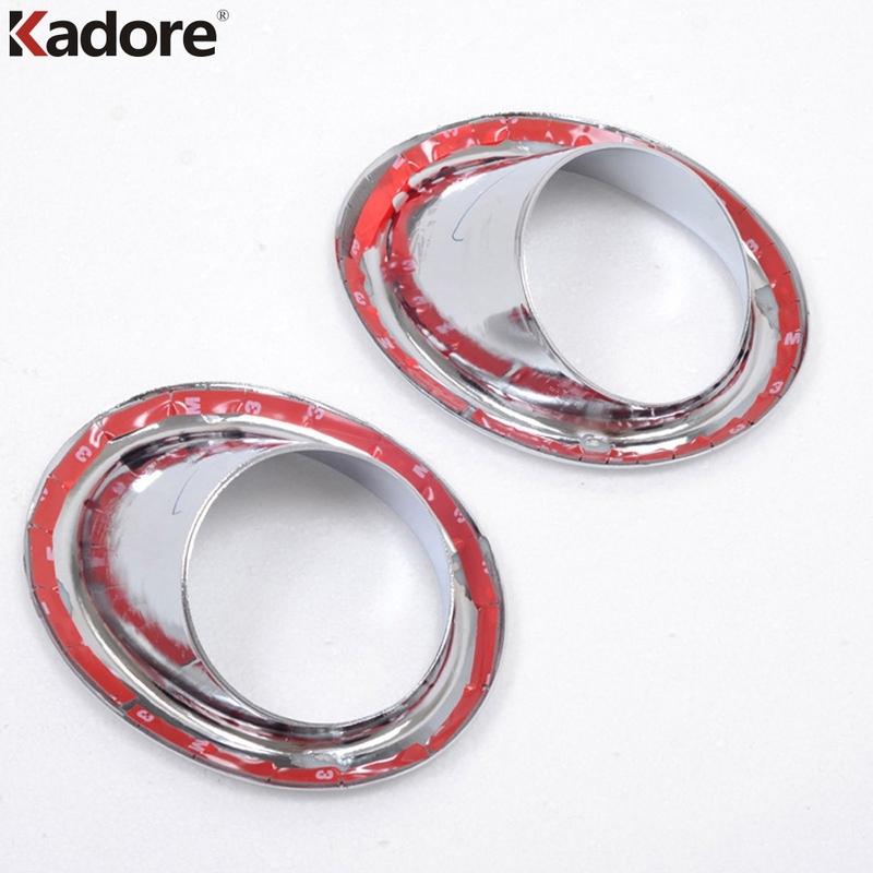 For Nissan X-TRAIL 2012 2013 Chrome Front Fog Light Lamp Cover Trim Head Foglight Foglamp Frame Bezel Trims Car Accessories