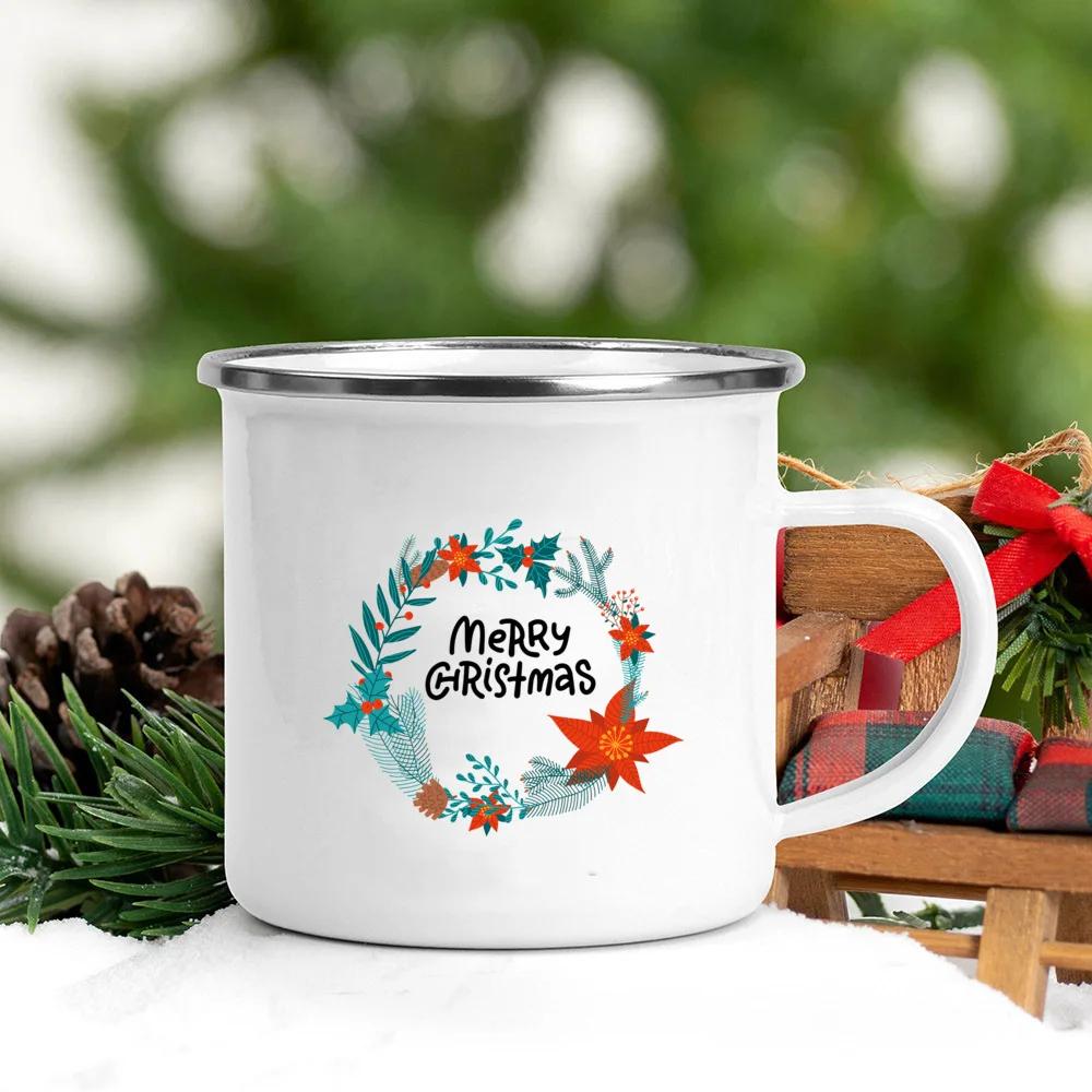 Enamel Breakfast Original Funny Cup for Tea Mug Beer Merry Christmas Mug Rare Cups of Coffee Unusual Mugs Drinkware Travel Cute