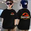 Childrens Summer Cotton TShirt Jurassic World Park Dinosaur Cartoon Print Casual TShirt Cool and Breathable Outdoor Style
