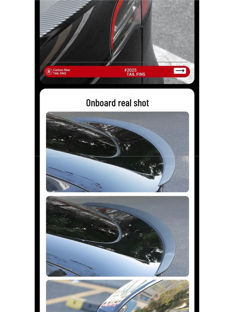 Tesla Model 3/Y Refreshed Dry Carbon Fiber High-Performance Rear Spoiler