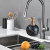 Gold Soap Dispenser For Bathroom Or Kitchen, Cute Marble Round Ceramic Lotion Bottle, Rust-free Pump - Chuan