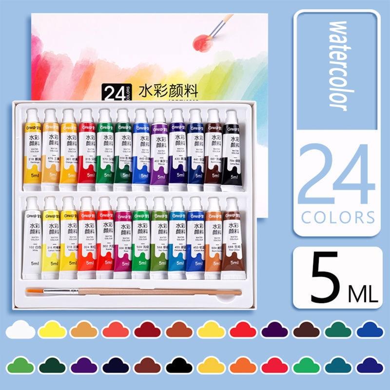 Gouache Paint Set Watercolor Tubes (0.17 Oz, 5 Ml) Rich Pigments Non Fading Washable Paints for Artist Hobby Painters