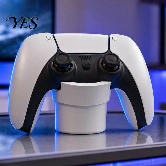 Stable Game Controller Dock Pad Slot, Cylindrical Shape Console Handle Gamepad Desk Organizer Holder, 3D Printed Smooth Edges Non-slip Holder