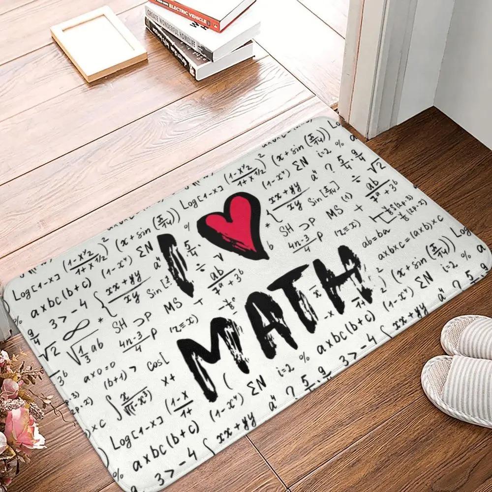 I Love You Math Formulas Patterns Entrance Door Mats Various Mathematical and Physical Formulas Welcome Mat Welcome Mat
