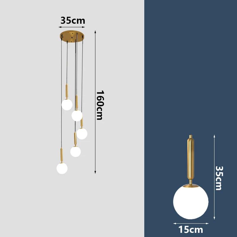 Nordic Home Decor Dining Room Pendant Lamp Lights Indoor Lighting Stair Lamp Living Dining Room Hanging Light Chandelier Lamps