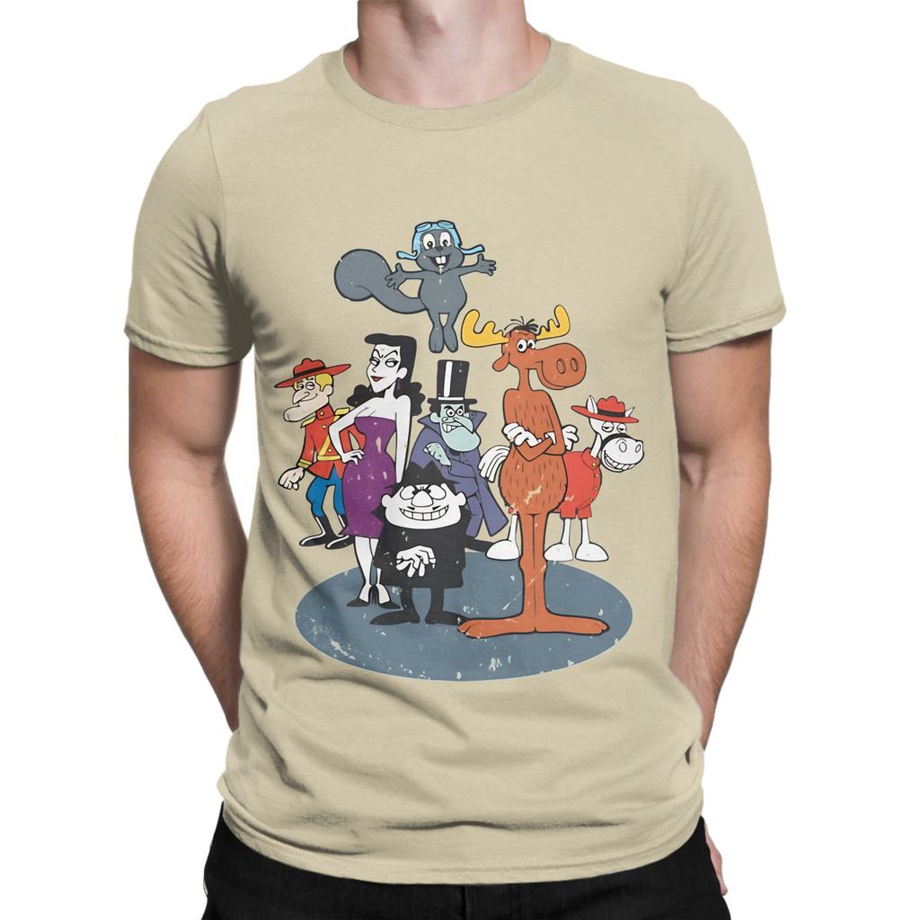 Rrocky And Bullwinkle Novelty Graphic 100 Cotton Tshirt The Adventures Of Rrocky And Bullwinkle Tops Tees For Unisex