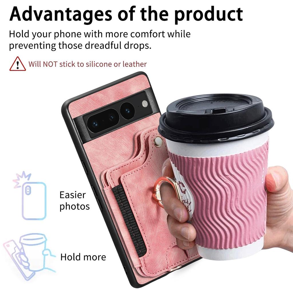 Universal Google Pixel 10 Pro Leather Flip Case with Card Slot & RFID Protection
