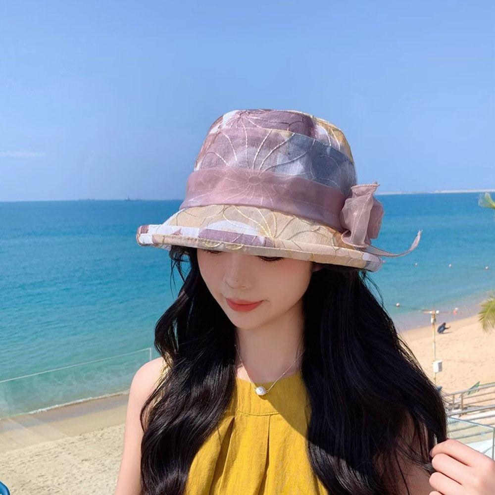 Breathable Beach Bucket Hats UV Protection Travel Panama Caps Gifts Sun Cap