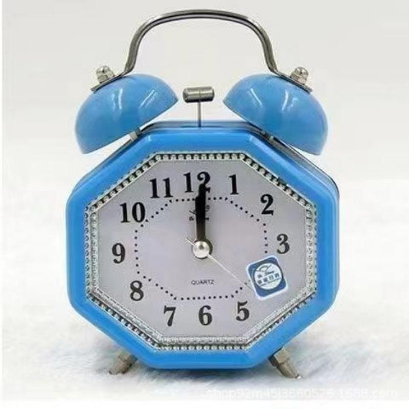 Student Metal Ringing Alarm Clock Creative Children Learning Silent Night Lights Fashionable Classic Loud Bedside Cute Clock Watch