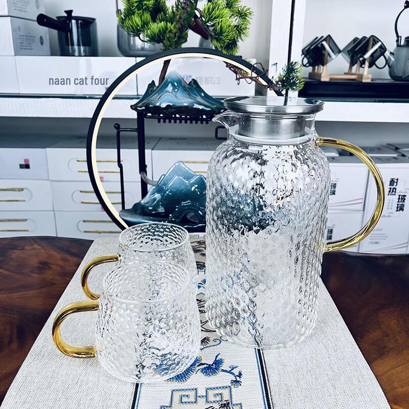 Tao Zhide Heat-Resistant Hammered Glass Teapot Set
