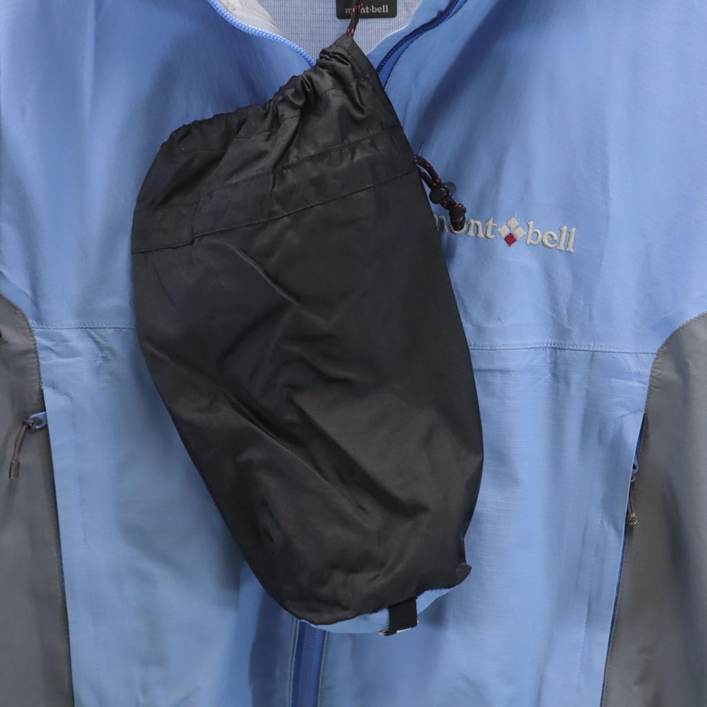 mont-bell Rain Jacket L Blue With Storage Bag Women Used