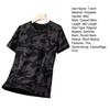 Sommer Herren T-Shirt Rundhals Kurzarm Dünn Schnelltrocknend Locker Camouflage Print Pullover Mittellang Lässig Alltagskleidung Sport Reise Top