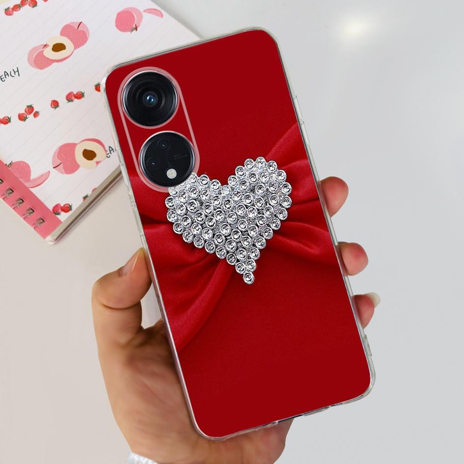 6.43" For OPPO Reno8 T 4G Case Soft Silicone Cover Cute Fashion Printed Bumper Funda For OPPO Reno 8T CPH2481 Coque Reno8T Cover