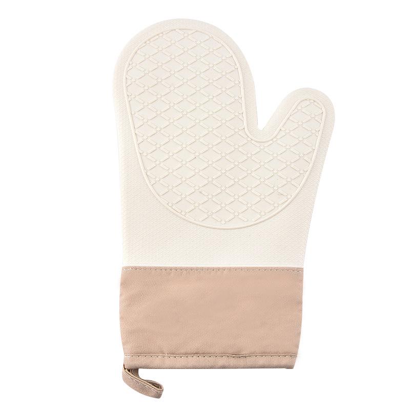 Silicone Heat-Resistant Diamond Quilted Anti-Scald Oven Gloves with Cotton Padding