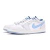 Jordan Air Jordan 1 Chestnut Slip Resistant Coverage Cushioning Low top Vintage Basketball Shoes Men's White Blue FN5214-141(Team15-)