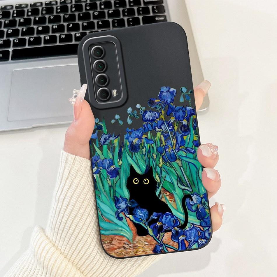 For Huawei P Smart 2021 Case Huawei Y7A PPA-LX3 PPA-LX1 PPA-LX2 Elegant Printing Soft Silicone Shockproof Phone Cases
