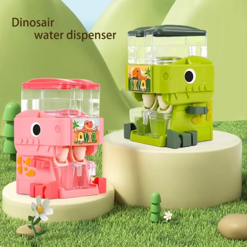 Children's Mini Water Dispenser, Cute Dinosaur Shaped, Suitable for Role-Playing, Office Desktop Decoration, Gifts, Dual Outlet Kitchen Fountain Toy