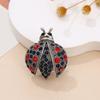 Charming Metallic Ladybugs Accessory Sparkling Stones And Long Lasting Shine Finish Elegant Diamonds Ladybugs Pin